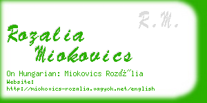 rozalia miokovics business card